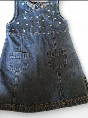 Denim Embroidered Dress